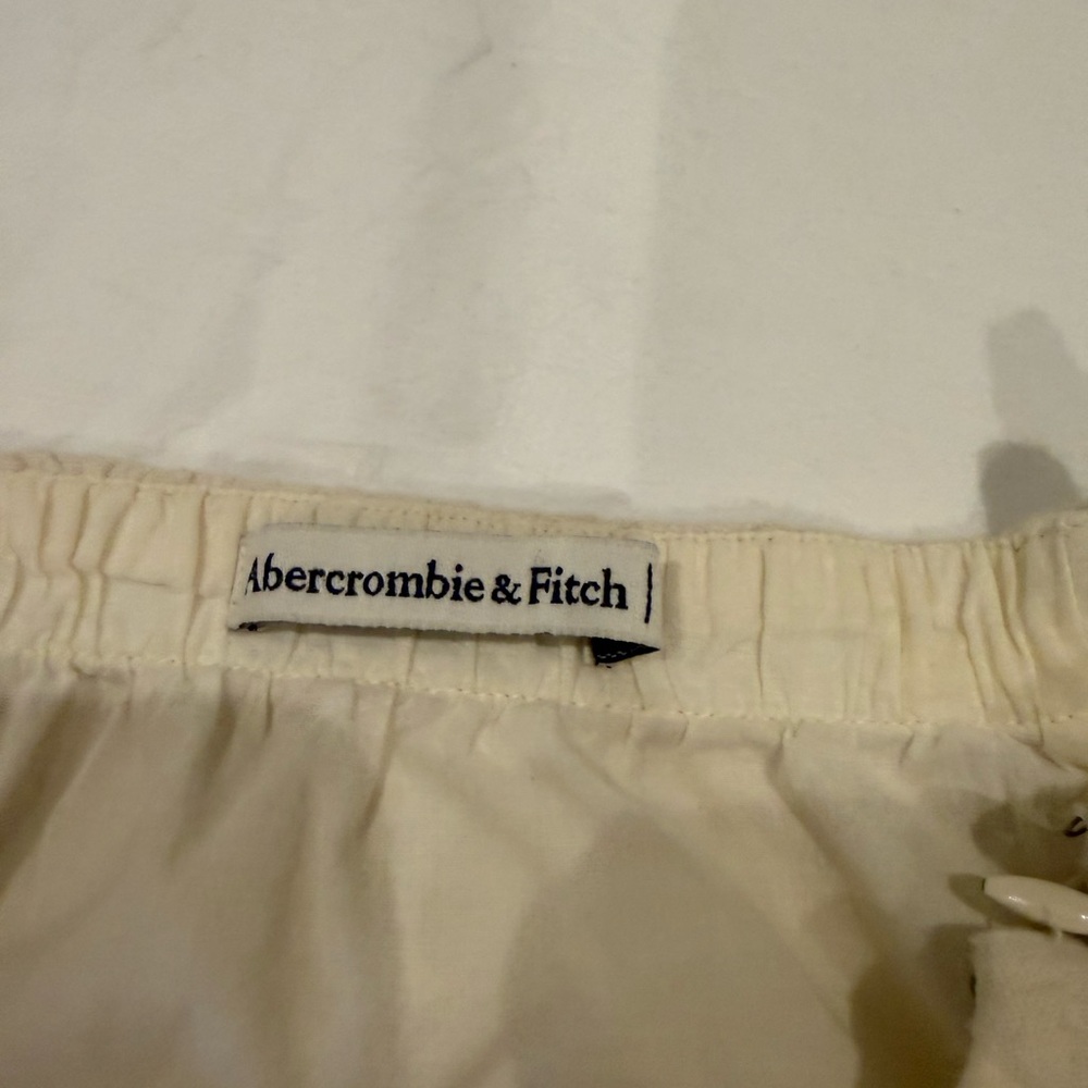 Abercrombie & Fitch Cream Linen Dress - Picture 4 of 6